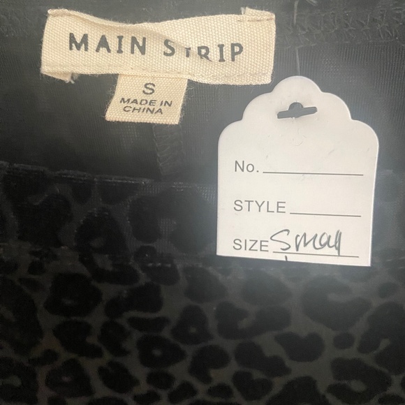 NWOT Boutique Main Strip Dolman Relaxed Fit Burnout Velvet Leopard Top Sz S - Picture 2 of 3